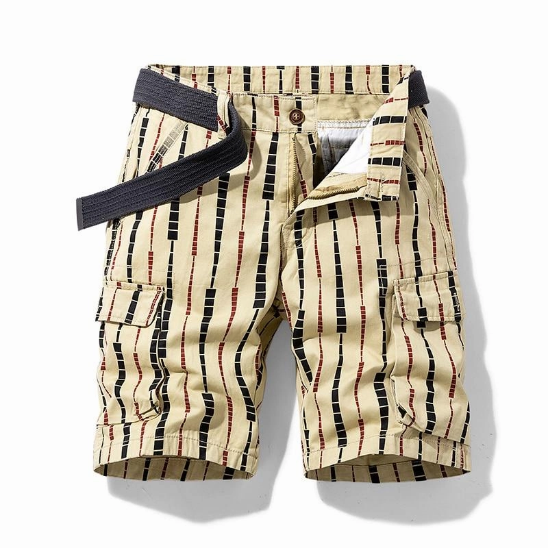 Airtight Zipper West Louis? Retro Classic Vertical Pattern Beach Short