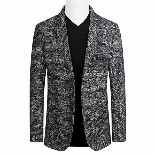 Flexible Waistline West Louis? Single Breasted Business Casual Blazer