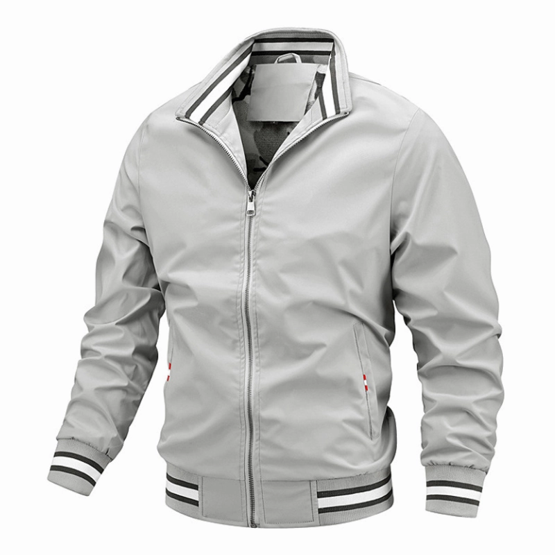 Modern Drop Tail Hem Everyday Fit Style West Louis? Spring Windbreaker Bomber Light Jacket