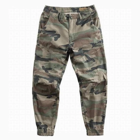 West Louis? Streetwear Jogger 100% Cotton Camouflage Pants Stretch Material Athletic Fit