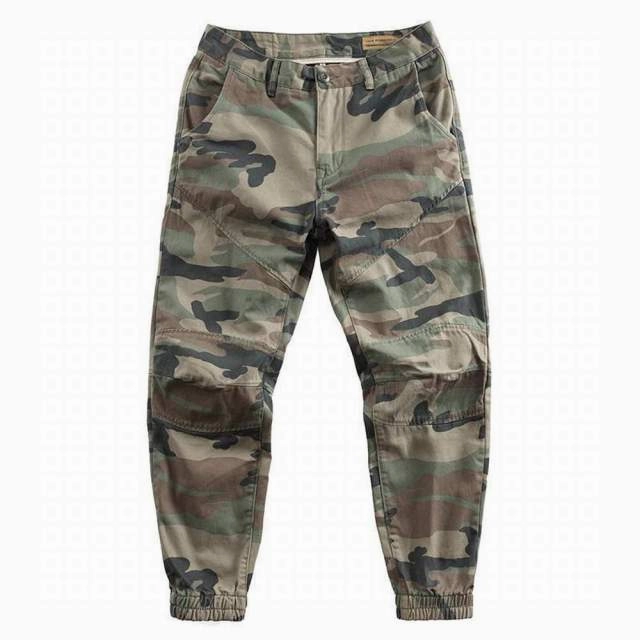 West Louis? Streetwear Jogger 100% Cotton Camouflage Pants Stretch Material Athletic Fit