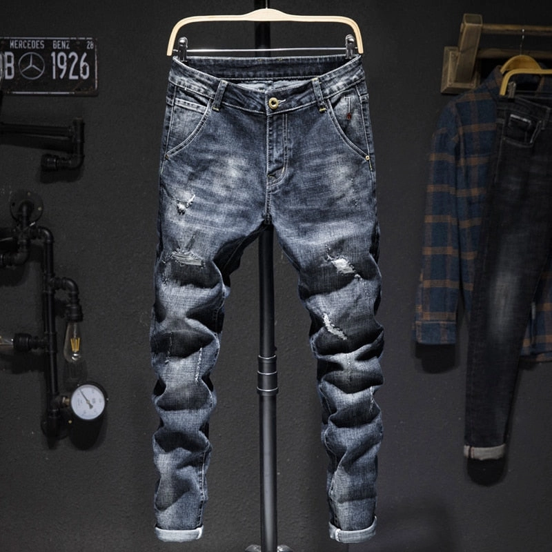 Everyday Confidence Go Everywhere West Louis? Stretch Ripped Distressed Streetwear Jeans