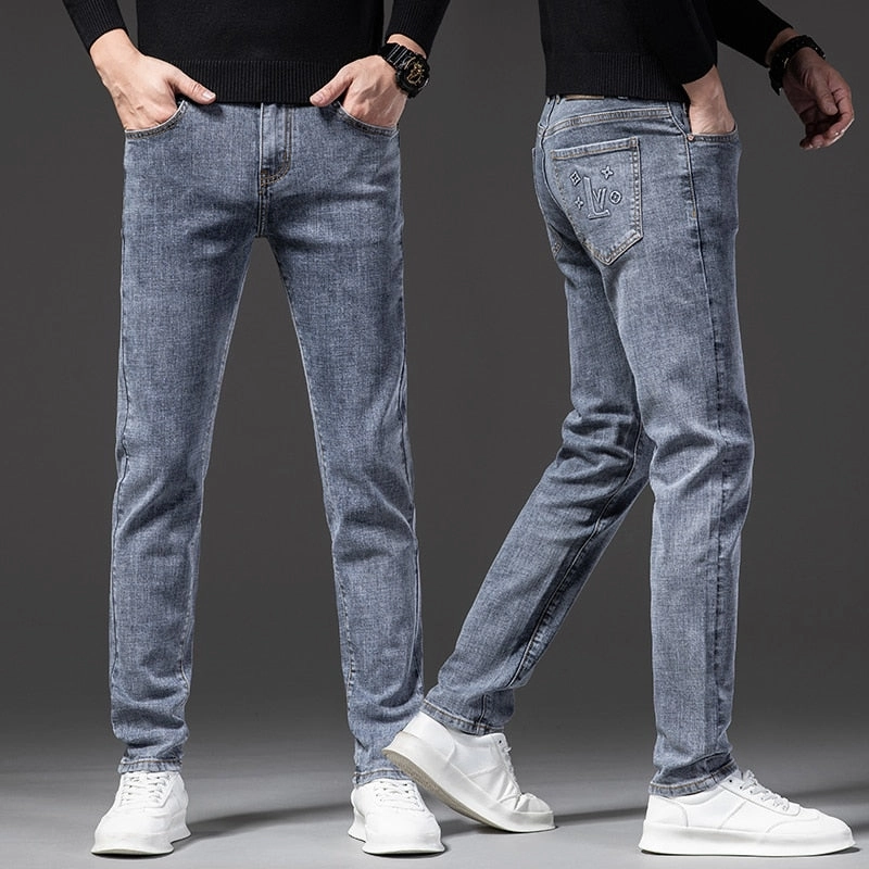 West Louis? Stretch Slim Fit Fashion Designer Denim Jeans Minimalist Weekend Getaway Casual