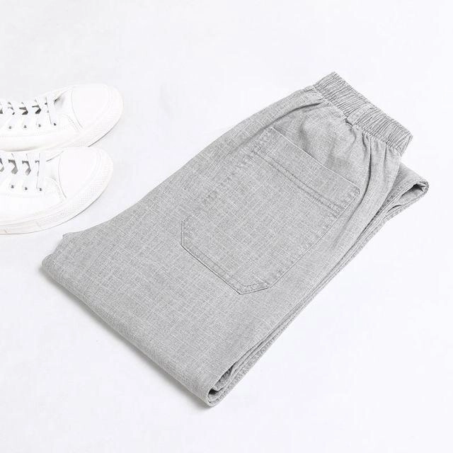 Tight Core West Louis? Thin Elastic Waist Linen Summer Pants