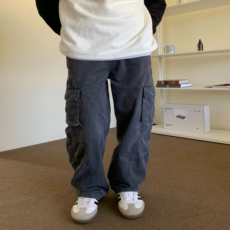 Wide Leg Jeans Men And Women Loose American Street Japanese Tagless Design