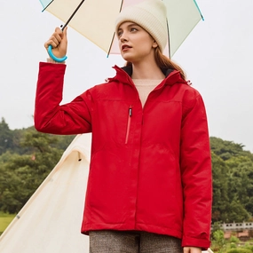 Three-in-one Down Cotton Waterproof Liner Windproof Shell Jacket Refresh Temperature Adaptive Fabric
