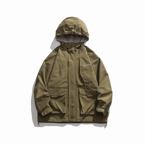 Japanese Autumn Trend Loose Casual Hooded Overalls Versatile Shell Motivate