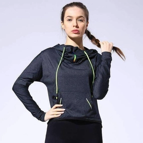 brooch Women Outdoor Sport Loose Jackets Yoga Fitness Long Sleeve Running Cool Hoodies Spring Autumn Shirt Breathable Hooded Sweater