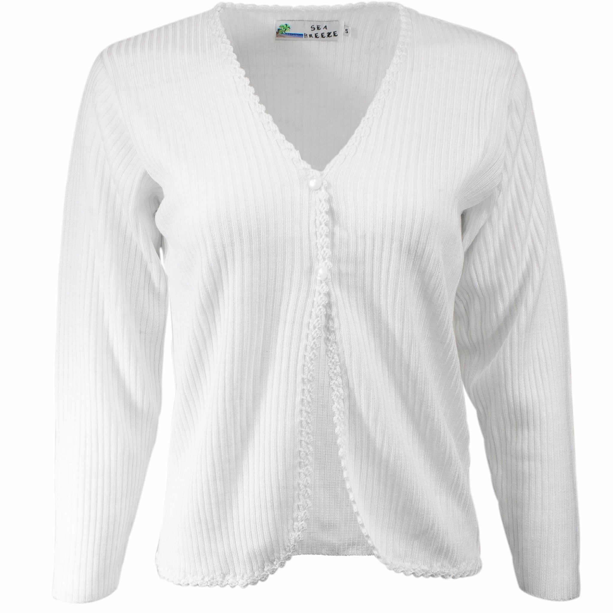 Women's 2-Button Cardigan Sweater TC11 MicroPerforatedTexture