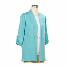 Women's 3/4 Sleeve Open Front Cardigan 1354 NonRestrictive Cut Family Style