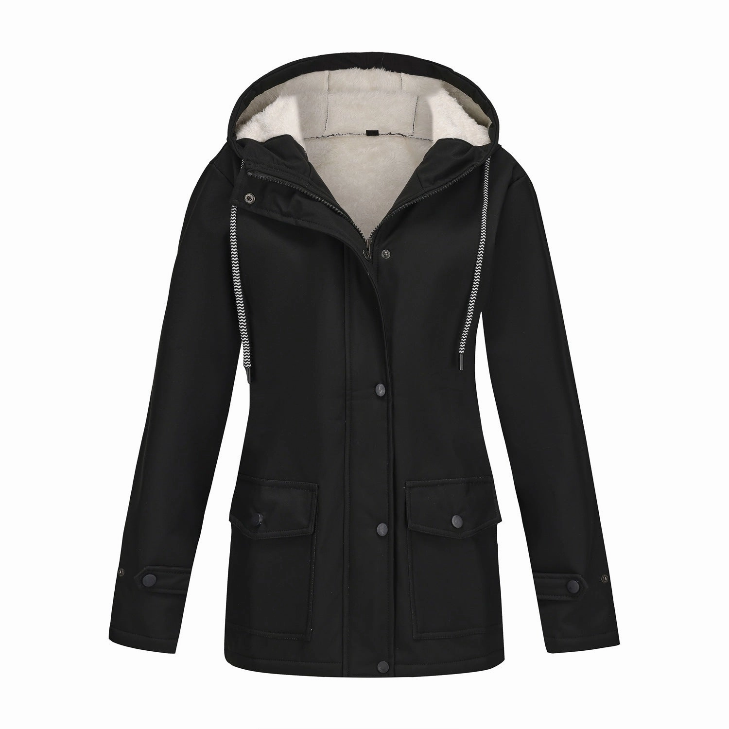 Women's Anorak Composite Fleece-lined Waterproof Jacket Quick Drying Winter Outerwear