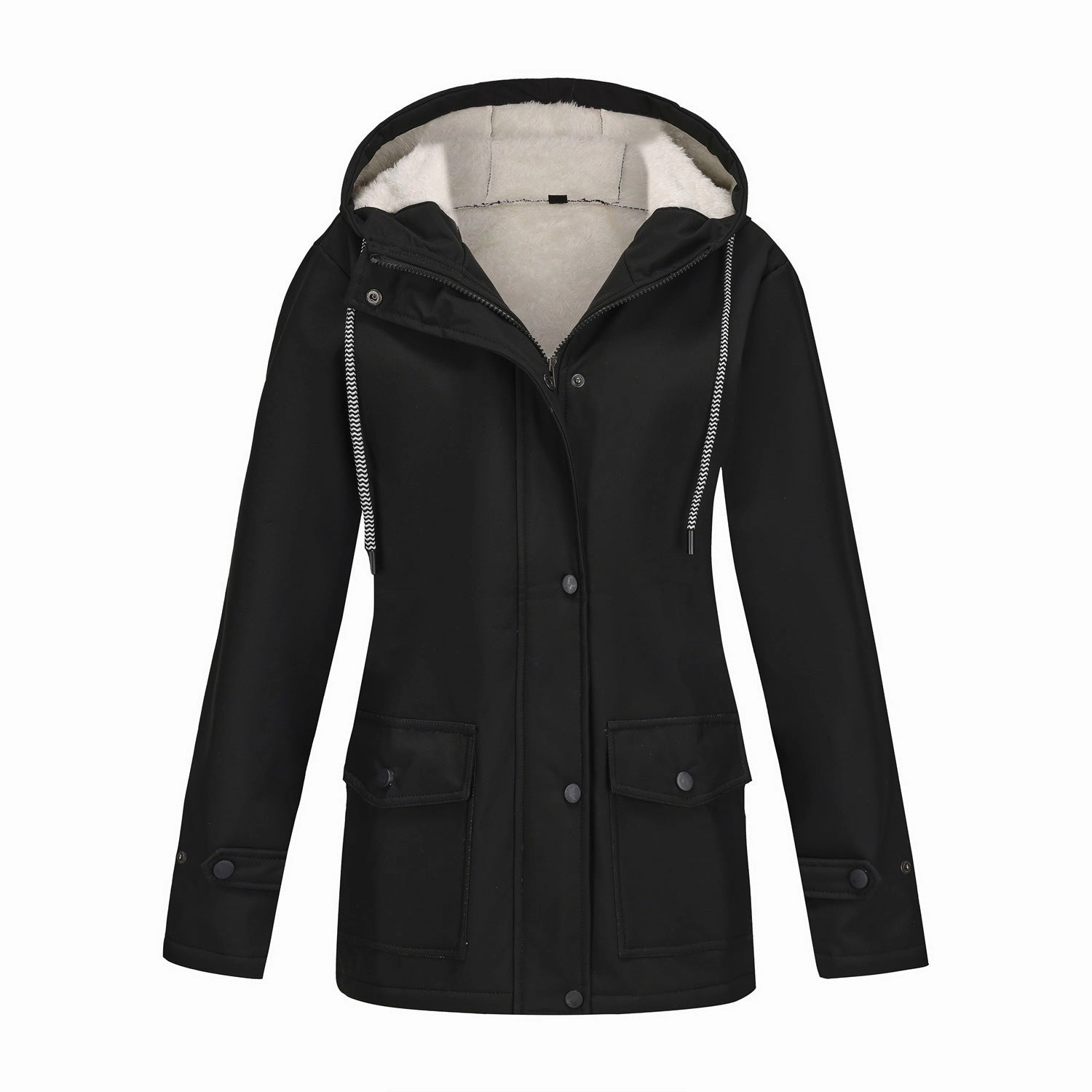 Reversible Style Moisture Wicking Lining Women's Anorak Composite Fleece-lined Waterproof Jacket