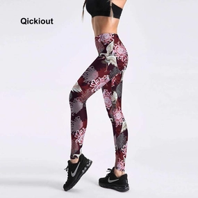 Women's Autumn Hot Daisy Swam Fitness Leggings Hiking wear digital