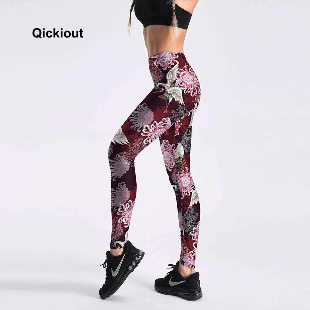 Women's Autumn Hot Daisy Swam Fitness Leggings Hiking wear digital