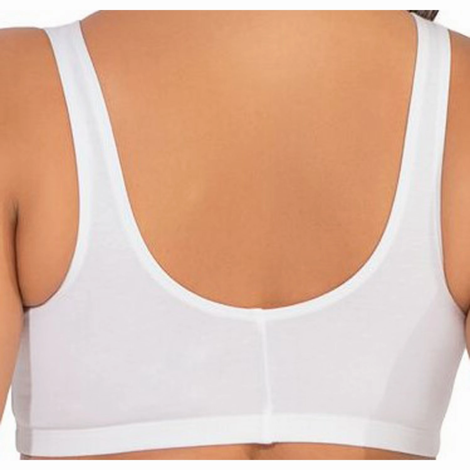 Lake Glow Story Glow Women's Beyond Soft Front Closure White Cotton Bra 96014