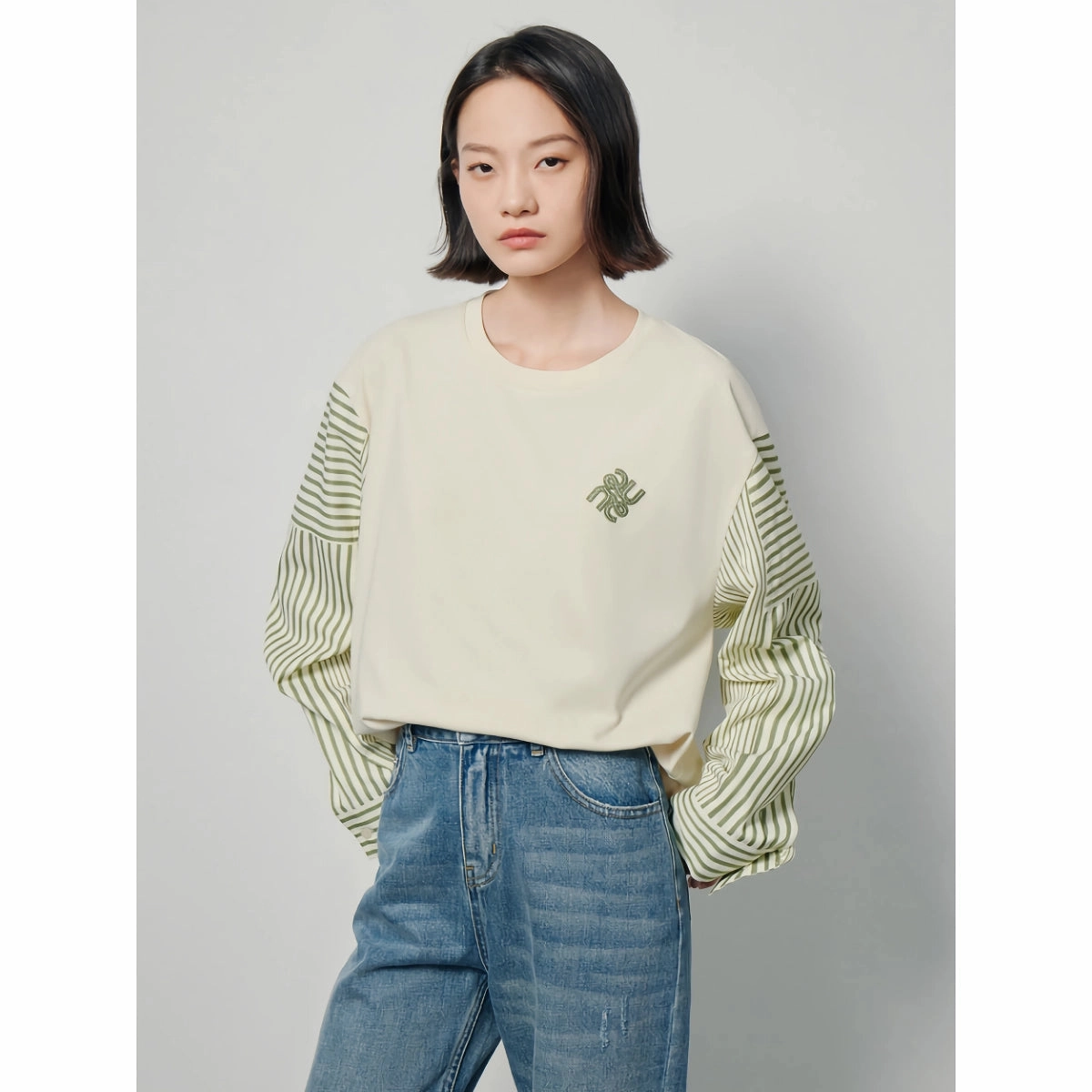 Women??s Contrast Color Patchwork Pullover - Spring Sweatshirt product personalization Outdoor Sporty