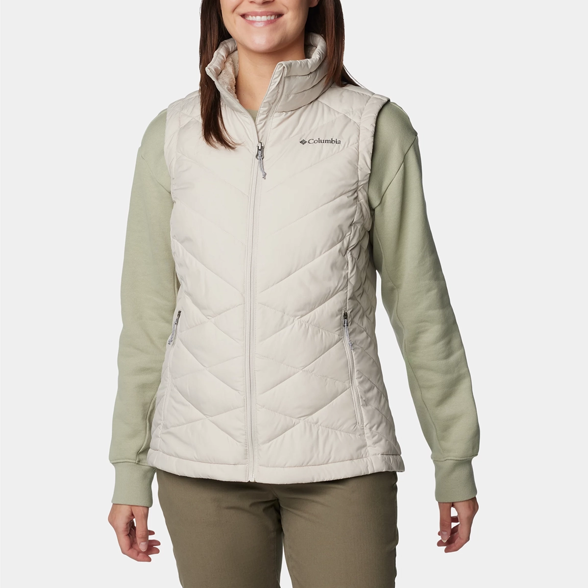 Women's Heavenly II Insulated Vest 208920 Nature Base TearResistant Fabric