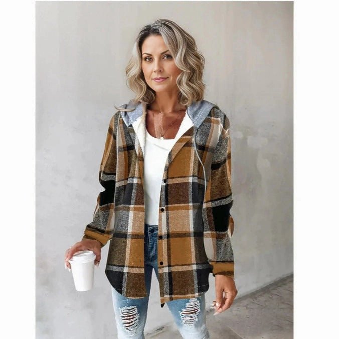 Day Hike Style Women's large plaid style women's jacket