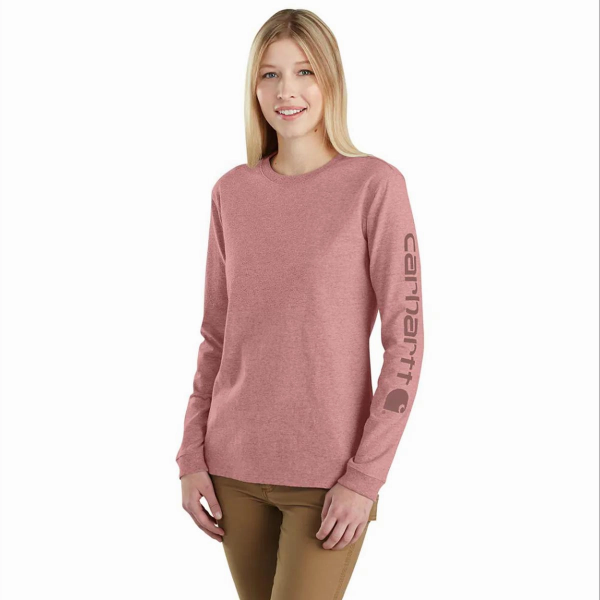 Women's Long Sleeve Logo Sleeve Graphic Tee 103401 WindResistantWeave