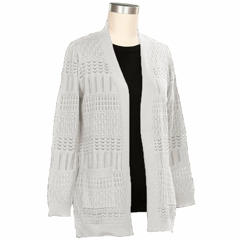 Women's Long-Sleeve Maria Solid Cardigan 1319 StretchableFabric Classic Glow