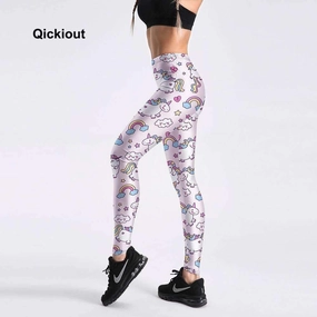 Women's Rainbow Stars Cartoon Fitness Leggings baseball BondedSeamlessConstruction