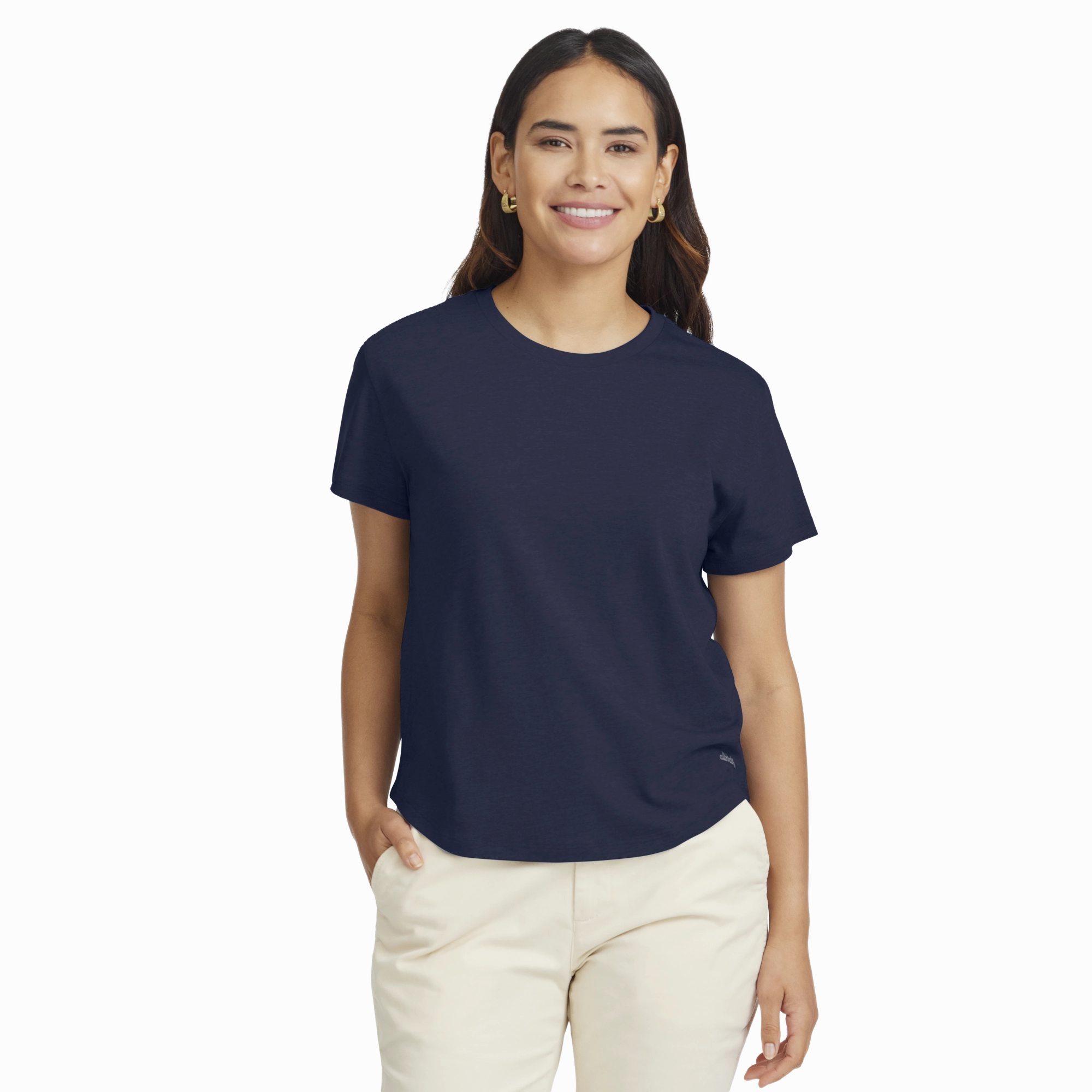 Women's Soft Merino Tee - Deep Navy Mediterranean Air