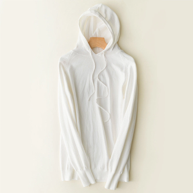 NonIrritatingLining Women's sweaters thin section loose sweater hooded sweater