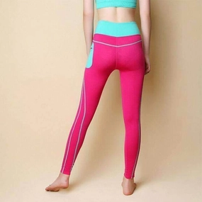 Women Tights Sports Leggings Yoga Pants Running Patchwork Breathable Fitness Skinny Pants Slim Gym Leggings Push Up Sexy Trouser Casual Style Workout Ready