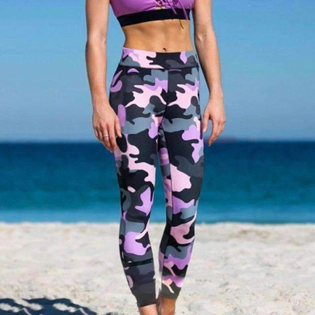 Amateur athlete clothing slim fit Women Yoga Pants Digital Camouflage Print Elastic Leggings Quick Dry Skinny Sport Fitness Leggings Gym Trousers