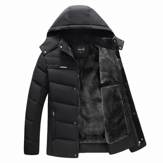 Zipper Closure System Wonderfully Warm Parka Men's Winter Jacket