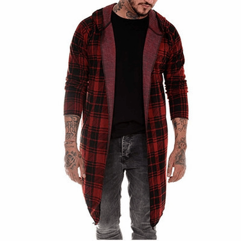 Men'S Casual Plaid Color Matching Men'S Casual Sweater Chill Weather