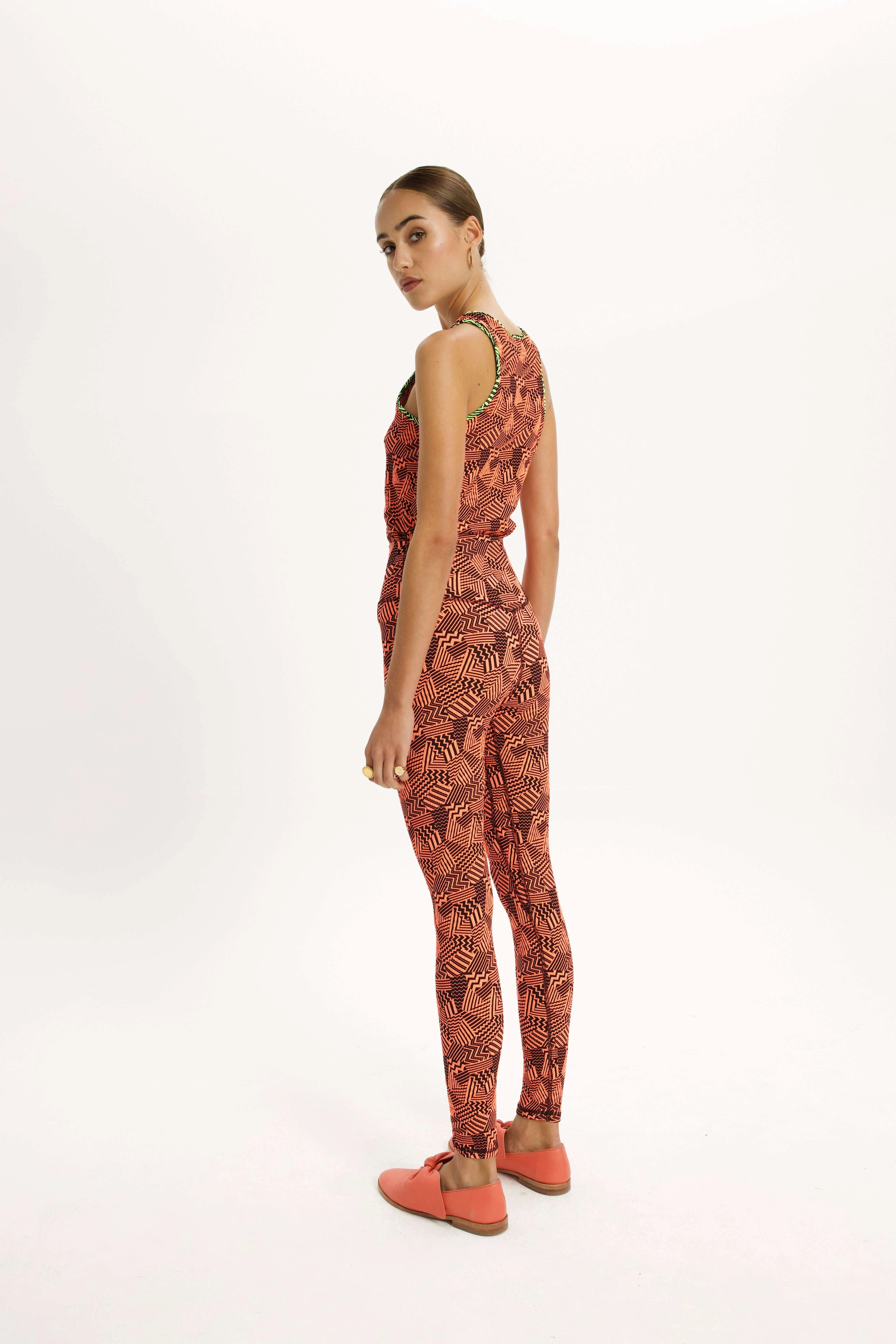 Legging glue en tissu ginger Fizz fluo Casual Wear