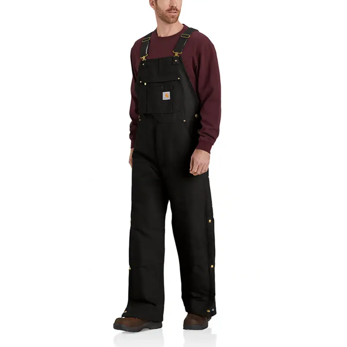 Versatile Dress Layered Look Men's Loose Fit Firm Duck Insulated Bib Overall 104393