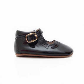Thermal Insulation Dynamic Flex System z Baby Toddler Shoes  Eleanor Mary Janes - Shiny Black