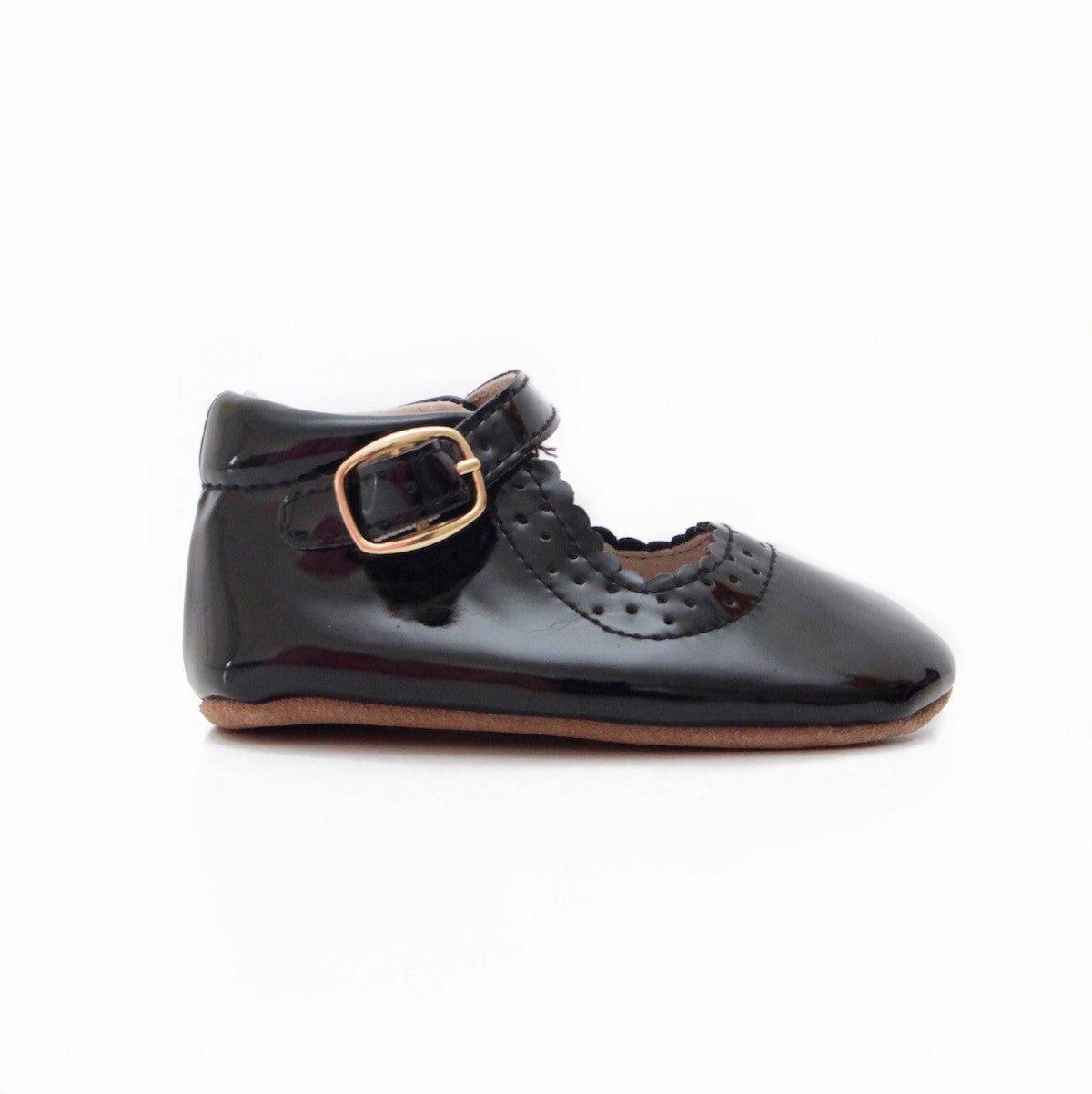 Thermal Insulation Dynamic Flex System z Baby Toddler Shoes  Eleanor Mary Janes - Shiny Black