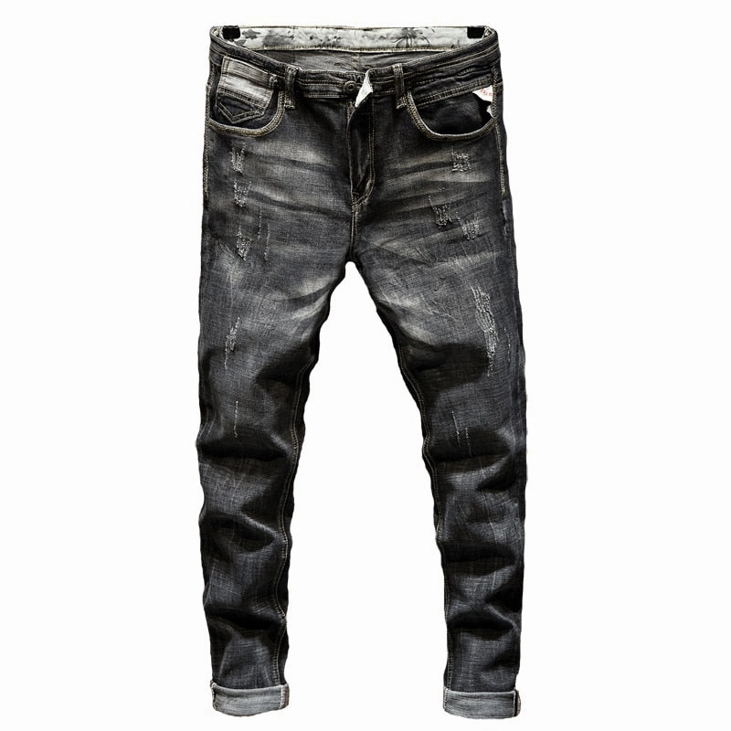Smart Comfort West Louis? Brand Black Street Style Denim Jeans